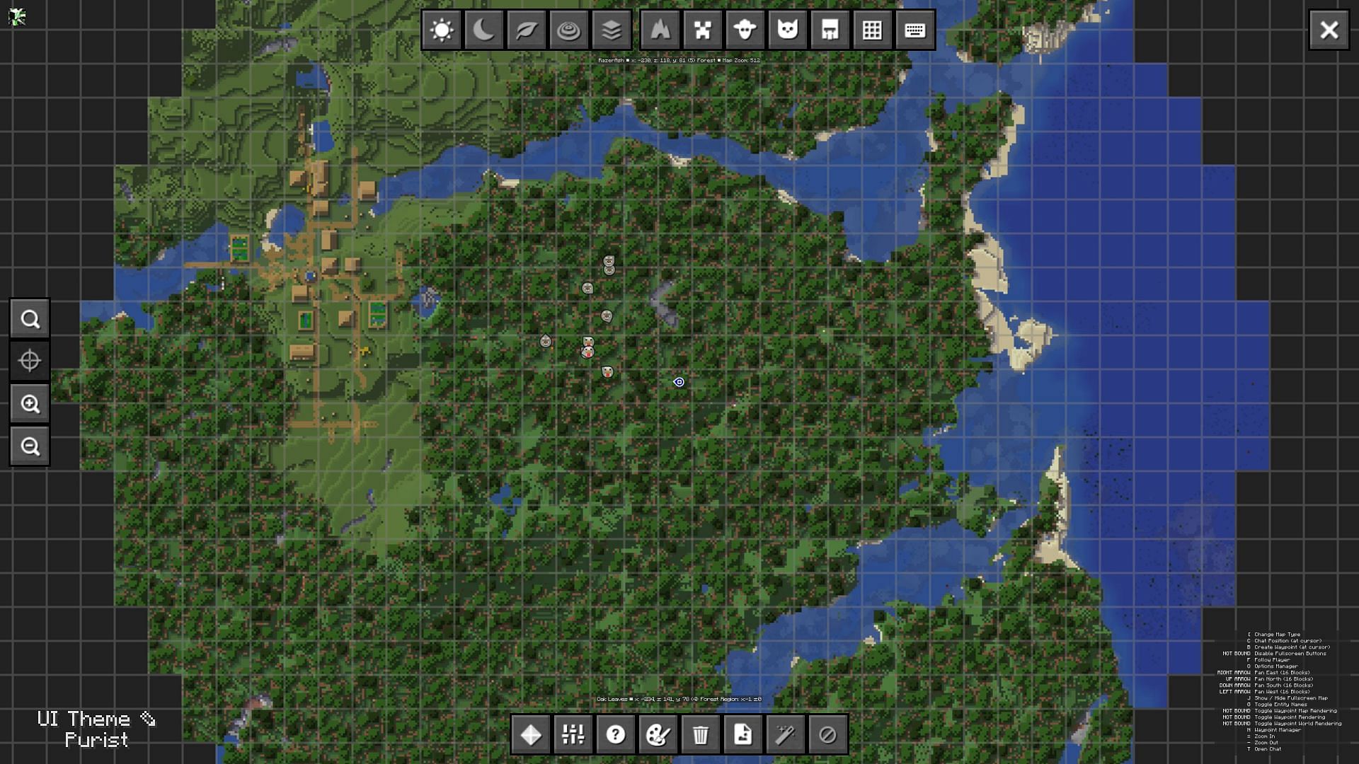 JourneyMap is a mod that adds a full-fledged map and minimap to the game (Image via Sportskeeda Gaming || Mojang Studios)